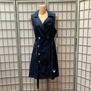 NWT White House Black Market denim dress size 14